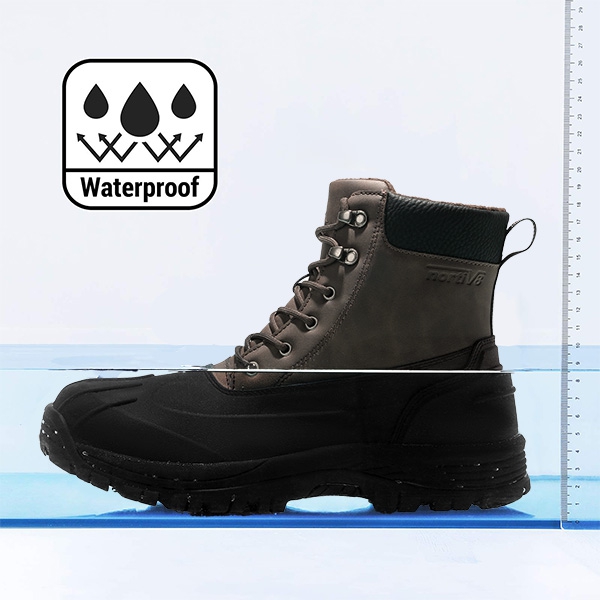 Men's Insulated Snow Winter Boots - BROWN - 6